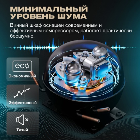 Винный шкаф Meyvel MV46PRO-KWT2 двухзонный под столешницу